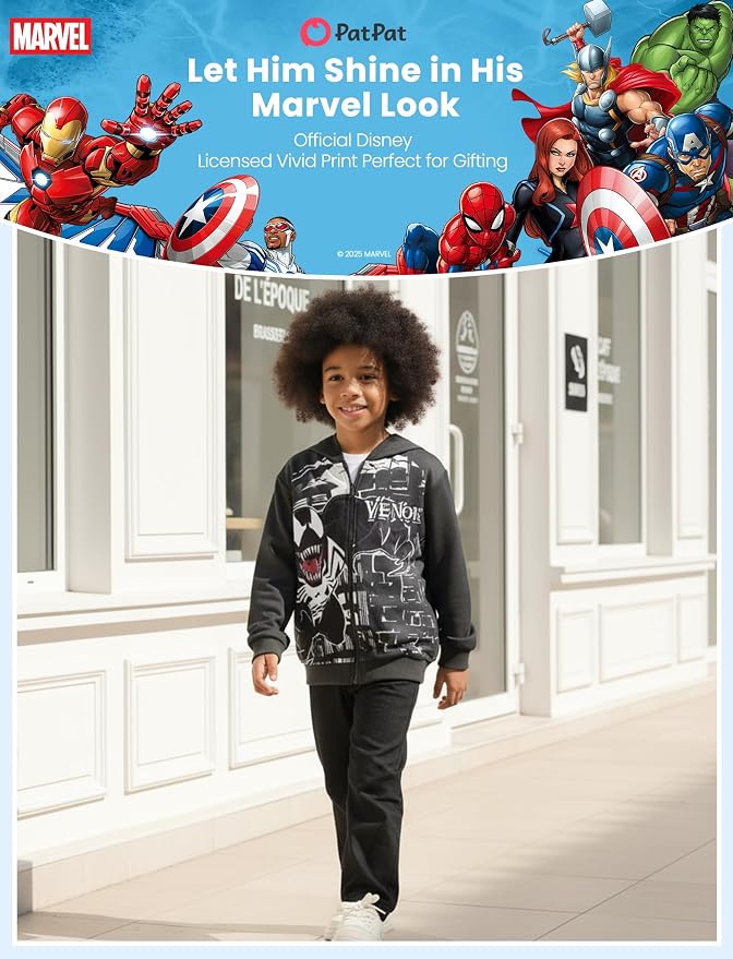 Marvel Zipper Hoodie Spiderman Hood Sweatshirt Hulk Cardigan Boy Girl 2-12Y | - Image 5