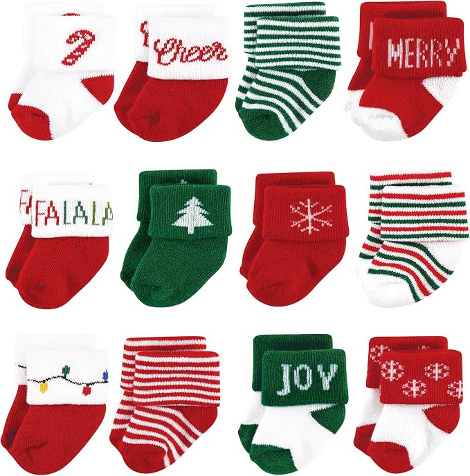Hudson Baby Basics Unisex Baby Cozy Terry Baby Sock 12-Pack by HudsonBaby