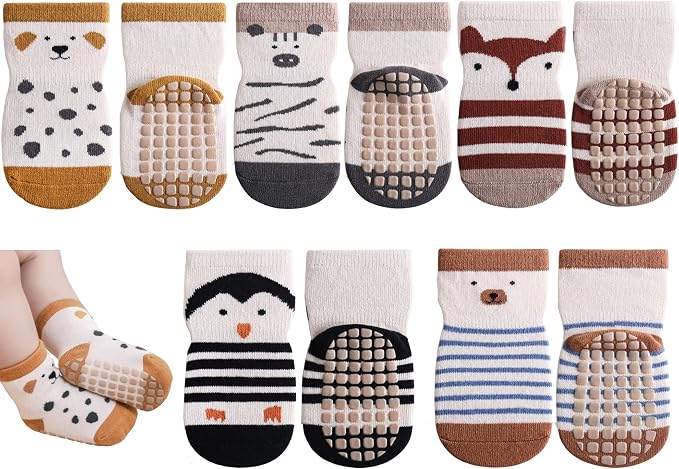 Exegawe Toddler Non Slip Socks, Cute Baby Socks by Exegawe