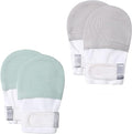 Baby Newborn No Scratch Mittens Stay On, 100% Cotton Adjustable 0-12M | Soft by HAPIU