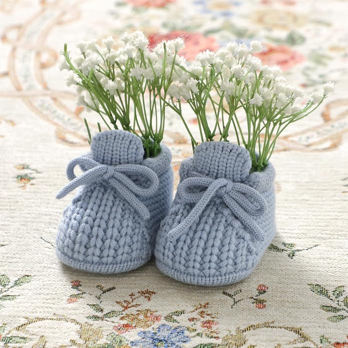 Baby Booties Newborn Baby First Shoes | Cozy Warm Knit Soft Booties - Image 3
