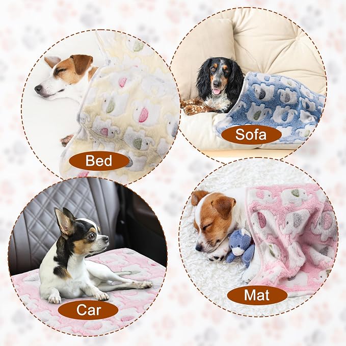 1 Pack 3 Blankets for Dog Puppy Cat | Super Soft Fluffy Premium Fleece Pet - Image 4