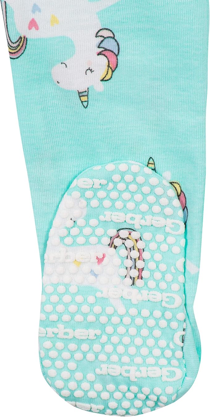 Gerber Baby Girls 2-Pack Footed Pajamas - Image 3