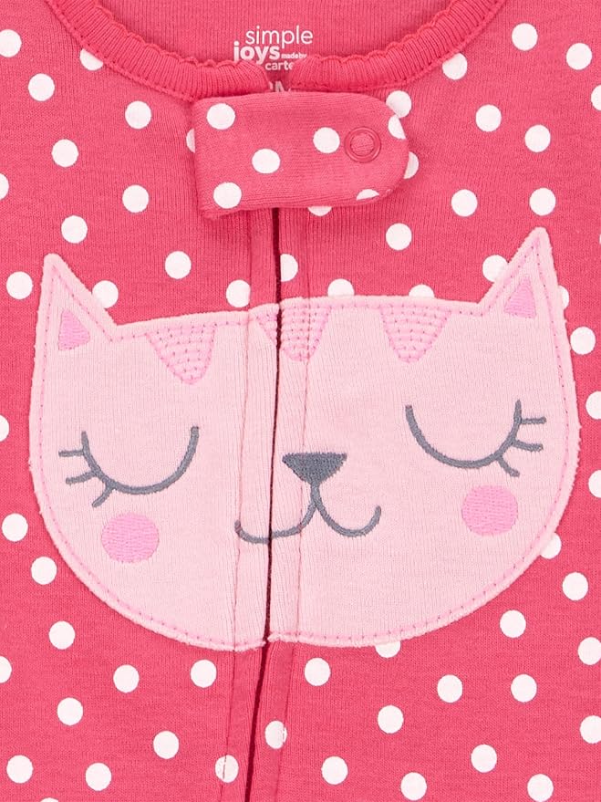 Simple Joys by Carter's Babys' 3 pack Snug Fit Footless Cotton Pajamas - Image 4