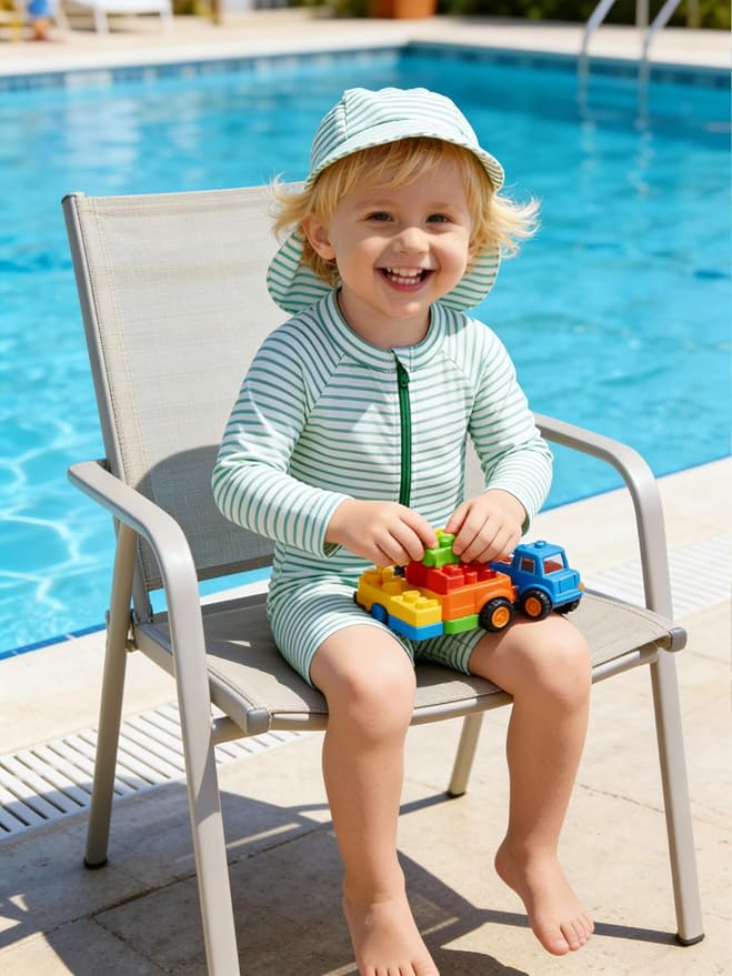 UPF 50+ Baby Toddler Boy One Piece Swimsuit - Image 3