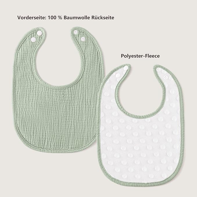 Susurration Muslin Baby Drool Bibs 6Pack Soft Square Adjustable Baby Bandana - Image 4