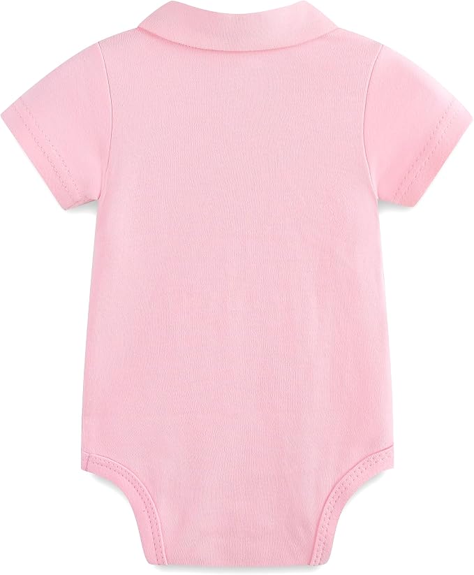 Baby Girl Collared Onsie Polo Bodysuit Boy Cotton Romper Short Sleeve 0~24M - Image 2