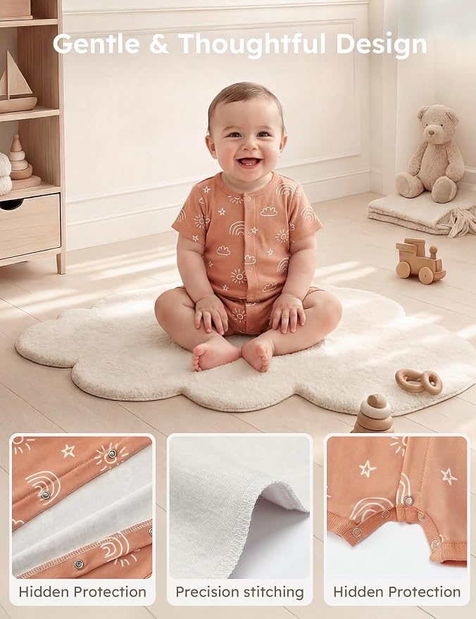 Yoofoss Baby Boy Romper 0-18 Months 100% Organic Cotton Newborn Summer Clothes - Image 4
