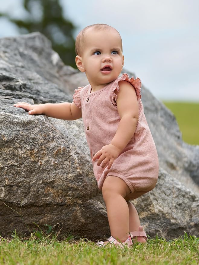 Simple Joys by Carter's Baby Girls' 2-pack Sleeveless Rompers - Image 5