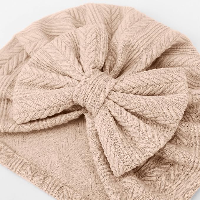 Newborn Baby Hats and Mittens Set Infant Bow Beanie Cap Toddler Gloves Newborn - Image 3