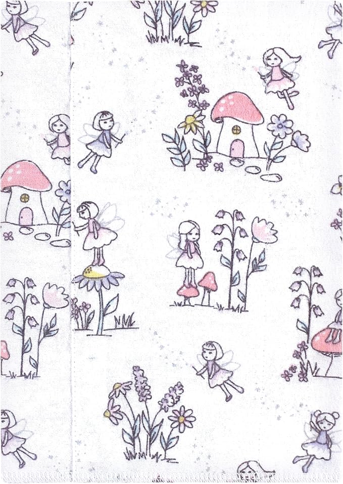 Luvable Friends Hudson Baby Flannel Burp Cloths 7pk, Garden Fairy Tale - Image 2