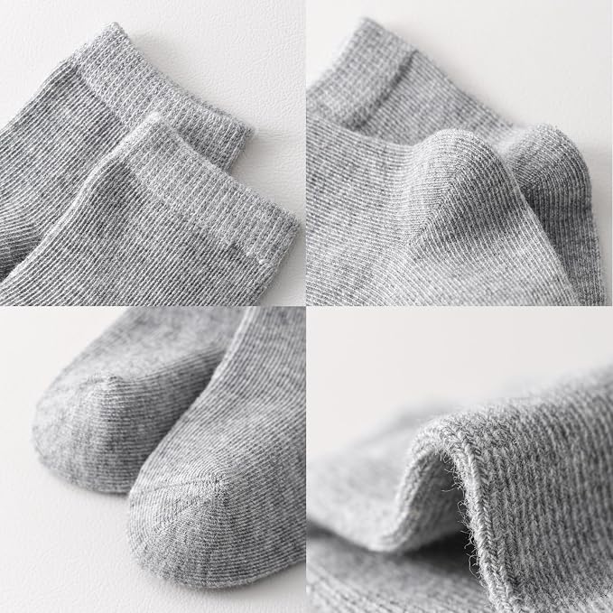 Baby Crew Socks 12-Pack Cotton Newborn Baby Boys Girls Socks 0-3T | Combed - Image 2
