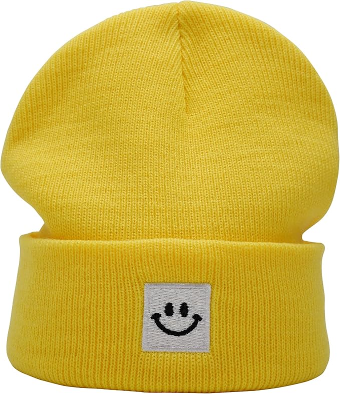 Baby Beanie Knit Ski Hat with Cute Face - Image 2