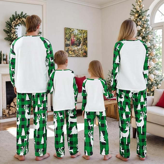 Awoscut Family Christmas Pajamas Matching Pajamas for Family, Xmas PJs Sets Holiday Sleepwear