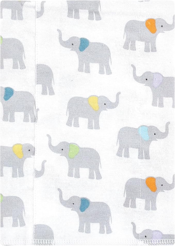 Luvable Friends Hudson Baby Flannel Burp Cloths 7pk, Soft Elephant - Image 2