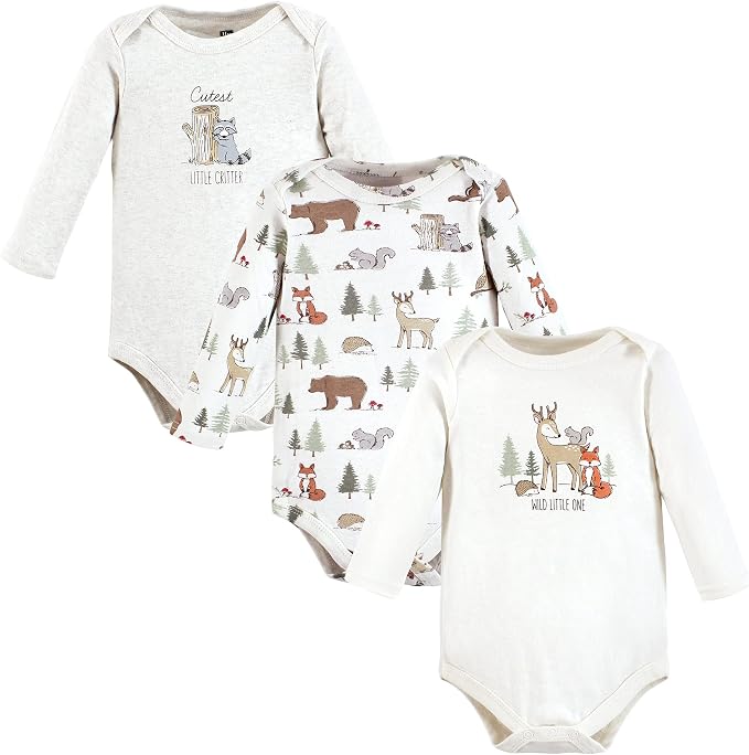Hudson Baby baby-boys Cotton Long-sleeve Bodysuits 3-pack - Image 2