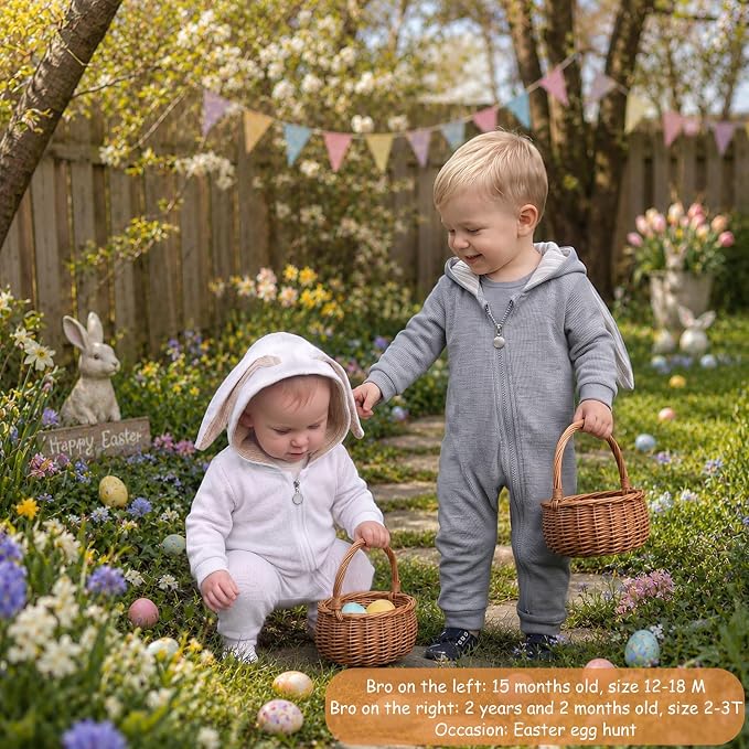 Simplee kids Baby Bunny Outfits Romper, Zipper Up - Image 4