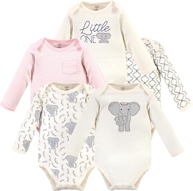 Touched by Nature Unisex Baby Organic Cotton Long-Sleeve Bodysuits - Image 2