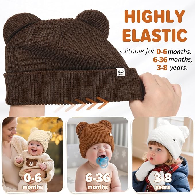 DANMY Baby Beanie Winter Knit Hat - Image 5