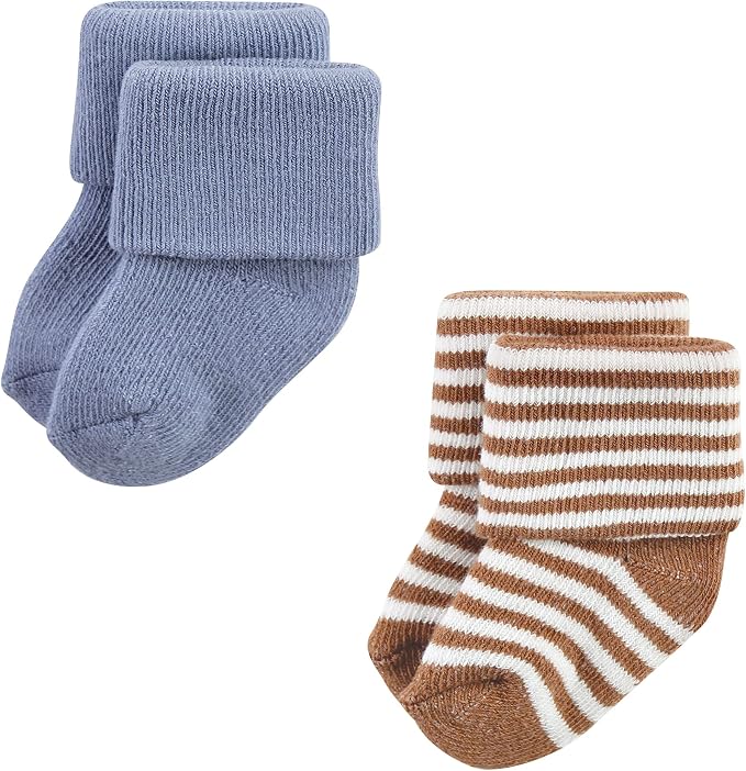 Hudson Baby Baby 8-pack Cotton Rich Newborn and Terry Socks - Image 6