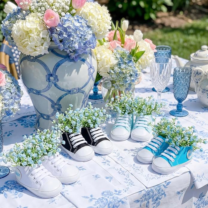Glitopper 4 Set Baby Shower Table Decorations Booties Bulk - Image 6