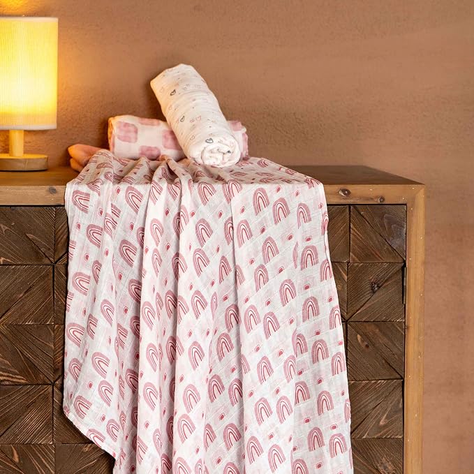 Muslin Swaddle Blankets for Newborn, Cotton Receiving Blanket | 4 Pack 100% - Image 4