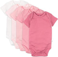 HonestBaby baby-girls 5-pack Short Sleeve Bodysuits One-piece 100% Organic by HonestBaby