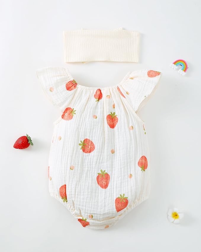 Renotemy Newborn Baby Girl Clothes Coming Home Summer Outfits Preemie-18M | - Image 4
