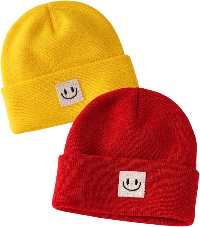 FURTALK Baby Beanie 2 Pack Toddler Winter Hat Embroidered Knit Cap Ages 0-8 | by FURTALK