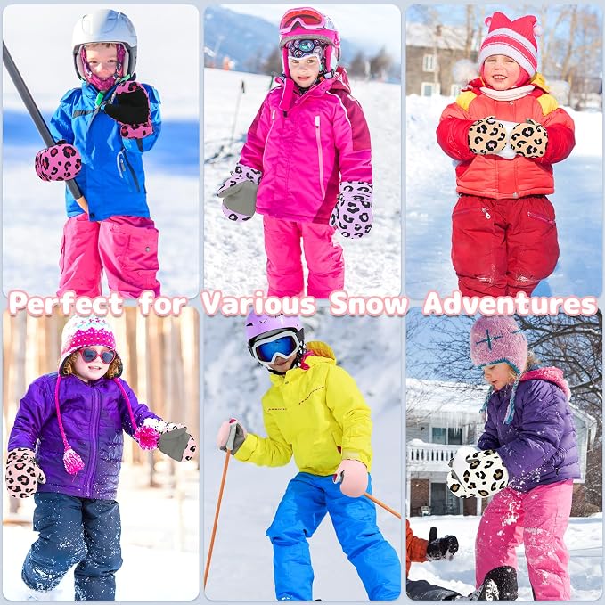 Olreco Baby Toddler Mittens Waterproof Infant Baby Winter Mittens Toddler Snow - Image 4