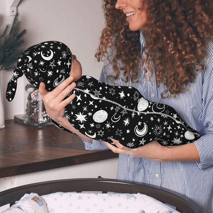 Moon and Star Swaddle Blankets Soft Receiving Blanket Baby Swaddle Wrap - Image 7
