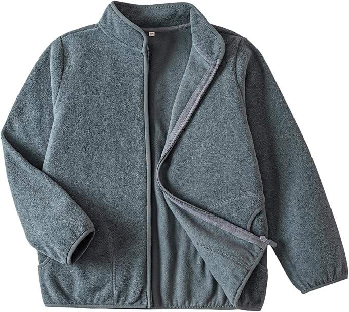 Toddler Boys Girls Fleece Jacket Lightweight Fall Spring 2-12 Years by EIGIOO