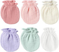 MOMSMENU Baby Mittens Newborn Muslin Soft No Scratch 0-6 Months 6-Pack | by MOMSMENU