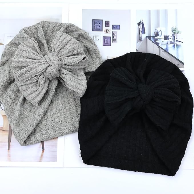 Cinaci 4 Pieces Baby Girls Turban Hats - Image 8