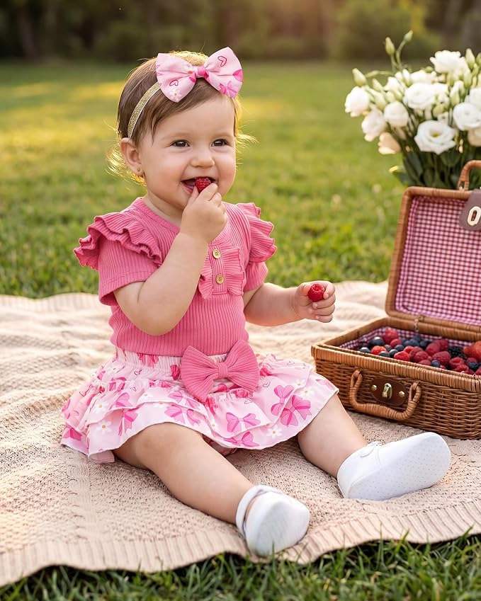 HONGTEYA Baby Girl Clothes Set Newborn Infant Summer Outfits - Image 2