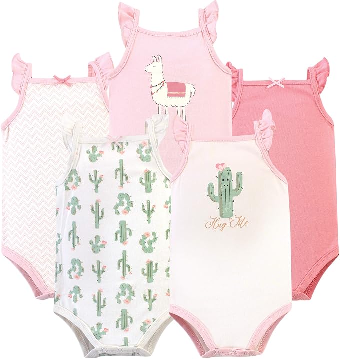 Hudson Baby Unisex Baby Cotton Sleeveless Bodysuits - Image 2