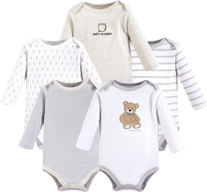 Hudson Baby Unisex Baby Cotton Bodysuits - Image 2