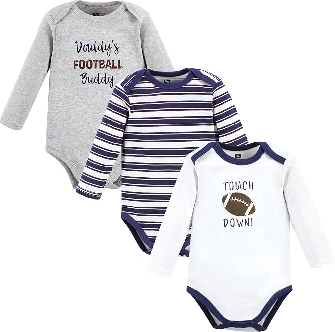 Hudson Baby baby-boys Cotton Long-sleeve Bodysuits 3-pack by HudsonBaby