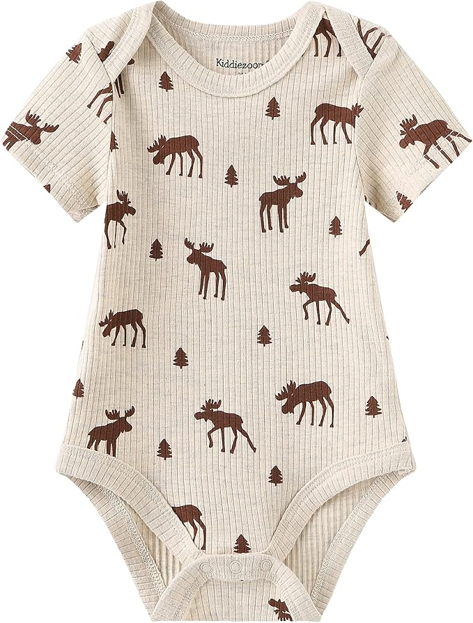 Kiddiezoom Newborn Baby Unisex Cotton One-Piece Bodysuits Baby Gift 5-Pack Baby - Image 4