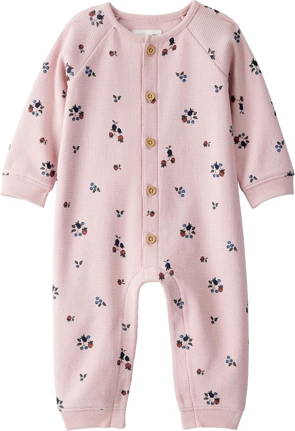 little planet by carter's Unisex Baby Waffle Knit Button-Front Jumpsuit made by LittlePlanet