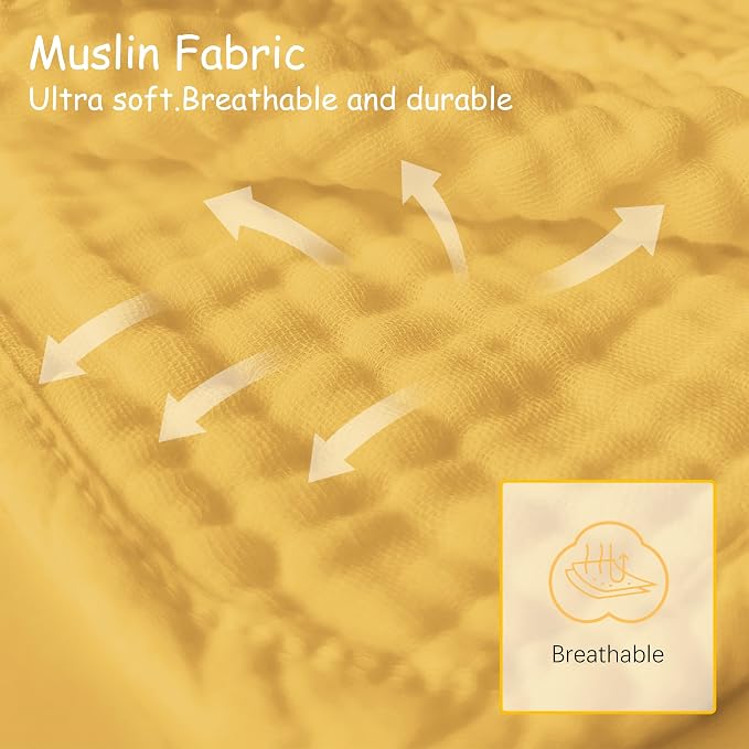 Lovely Care 12 Pack Muslin Burp Cloths 100% Cotton Muslin Cloths Large - Image 7