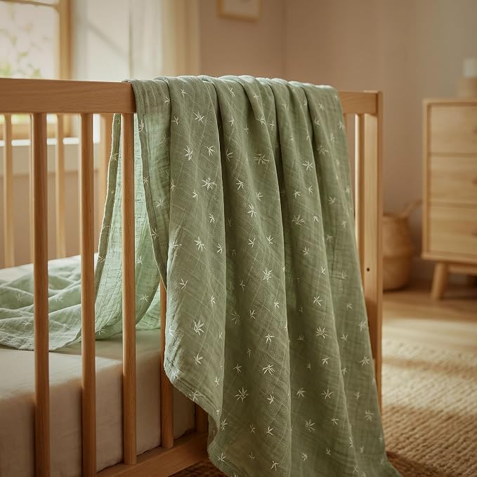 GLLQUEN BABY Muslin Swaddle Blankets 4Pk Receiving Blanket Large 35" x 40" | - Image 9
