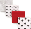 Hudson Baby Unisex Baby Cotton Flannel Receiving Blankets, Mustache Hat by HudsonBaby