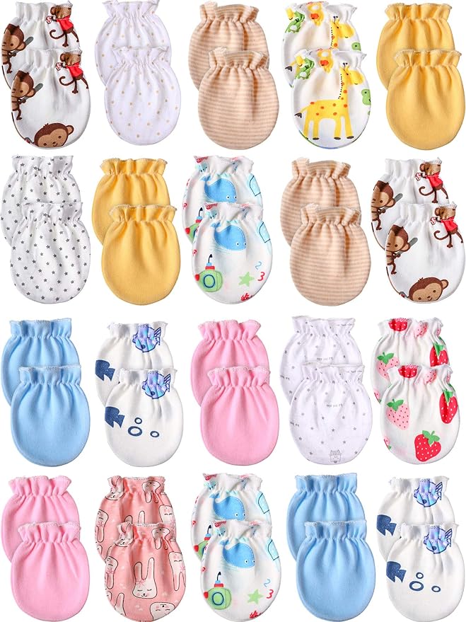Syhood 20 Pairs Newborn Baby No Scratch Mittens Boy Girl Infant Toddler Unisex by Syhood