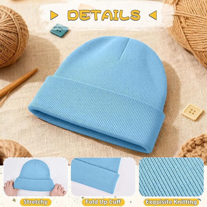 ZOORON Toddler Beanie Baby Kids Beanies Warm Winter Hat Knit Skull Cap - Image 5