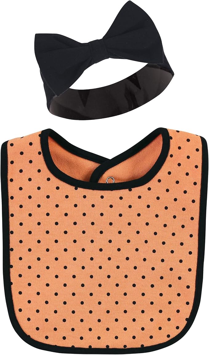 Hudson Baby Unisex Baby Cotton Bib and Headband Set - Image 4