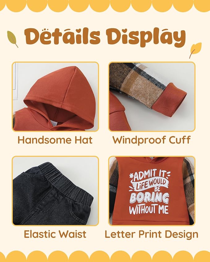 NZRVAWS Baby Boy Clothes Toddler Boy Outfit 2 3 4T 6 12 18 24 Month Fall Winter - Image 4