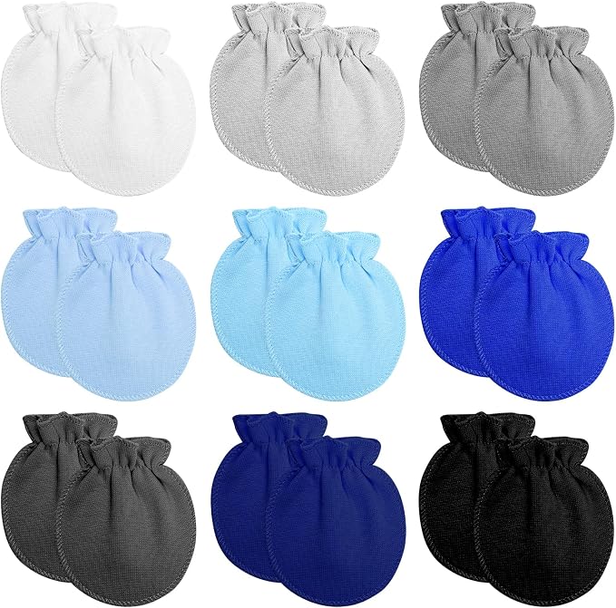 18 Pairs Newborn Baby Cotton Mittens No Scratch Gloves Newborn Mittens Infant - Image 2