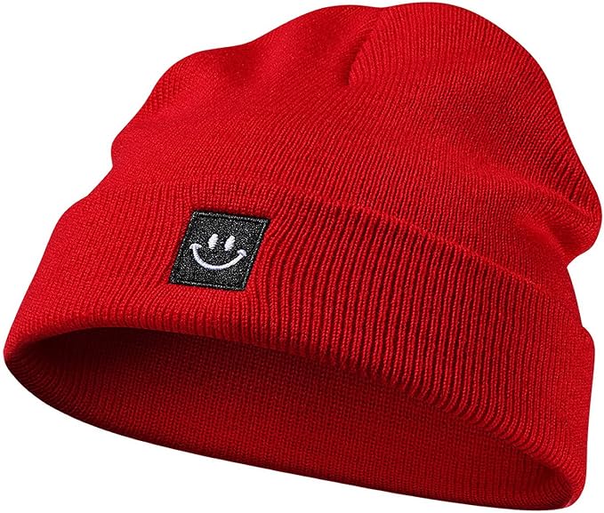 Baby Beanie Knit Ski Hat with Cute Face - Image 2