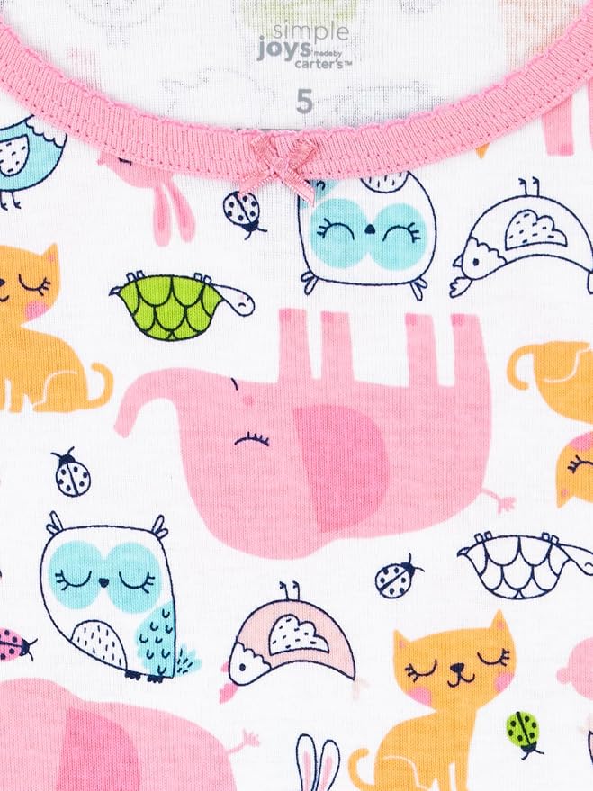Simple Joys by Carter's Girls 6-piece Snug Fit Cotton Pajama Set - Image 2
